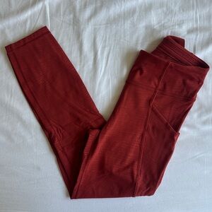 Lululemon Orange Leggings w/ pockets